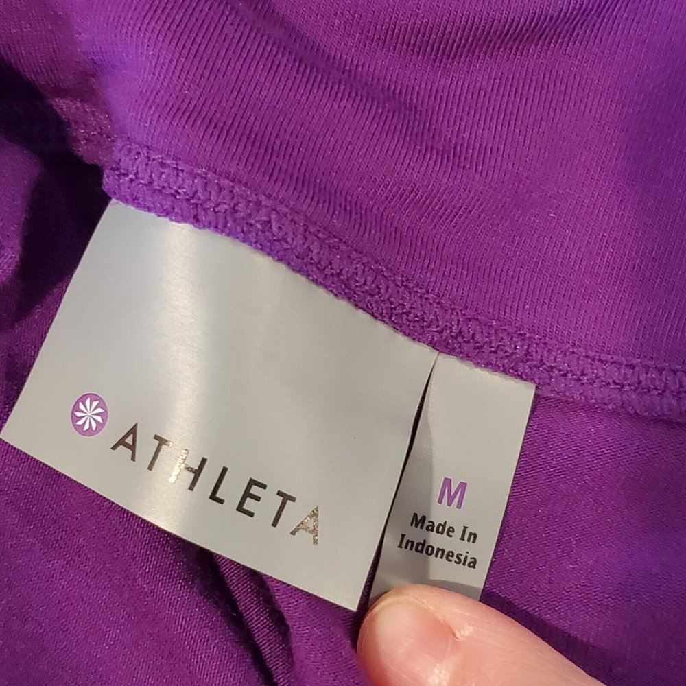 ATHLETA Medium Purple Fold-Down High Waist Nusa Stretch Lycra Yoga Skirt | Med - Picture 5 of 7